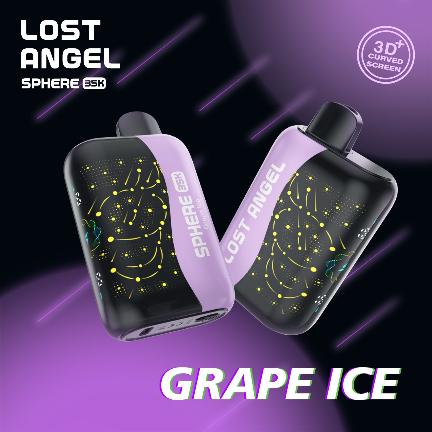 AuraMist Pro - Portable Smart Mist Device (Advanced Series)Sphere 35K by Lost Angel | 35,000 Puffs of Pure Flavor & Boost Mode Intensity
