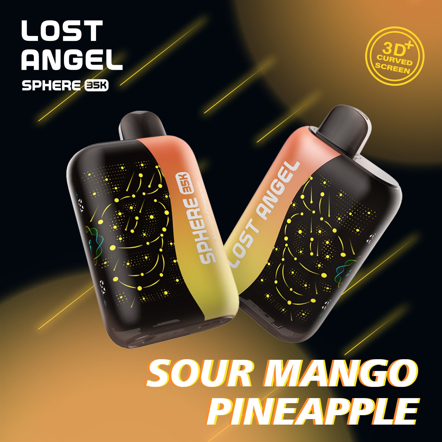 AuraMist Pro - Portable Smart Mist Device (Advanced Series)Sphere 35K by Lost Angel | 35,000 Puffs of Pure Flavor & Boost Mode Intensity