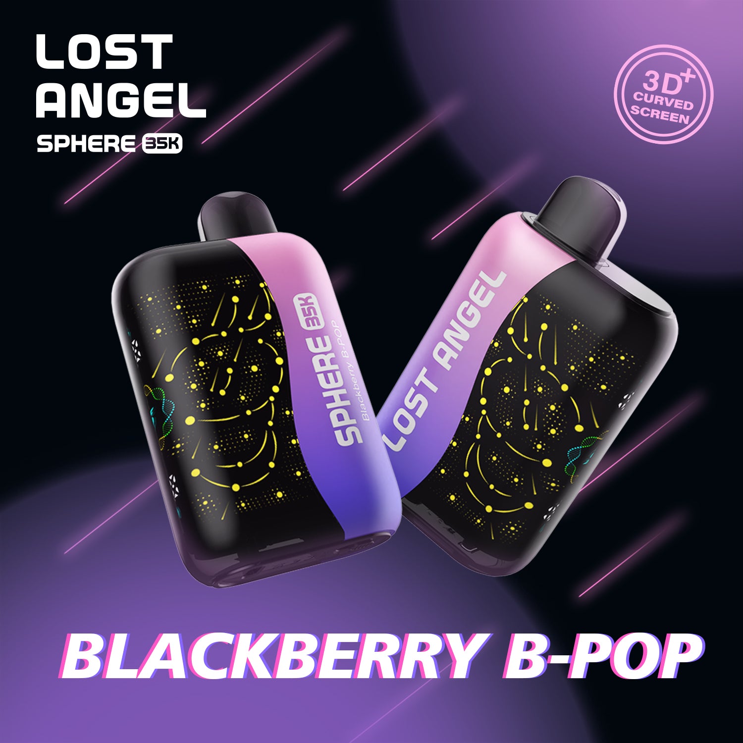 AuraMist Pro - Portable Smart Mist Device (Advanced Series)Sphere 35K by Lost Angel | 35,000 Puffs of Pure Flavor & Boost Mode Intensity